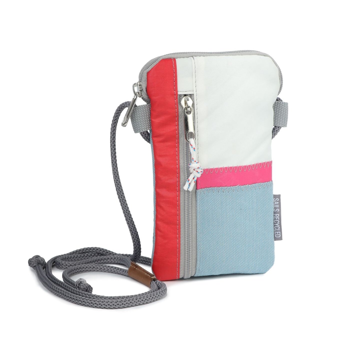 Handytasche 360 Grad "Nautik Lütt" / Segeltuch weiß rot pink / Motiv WEEL Kollektion