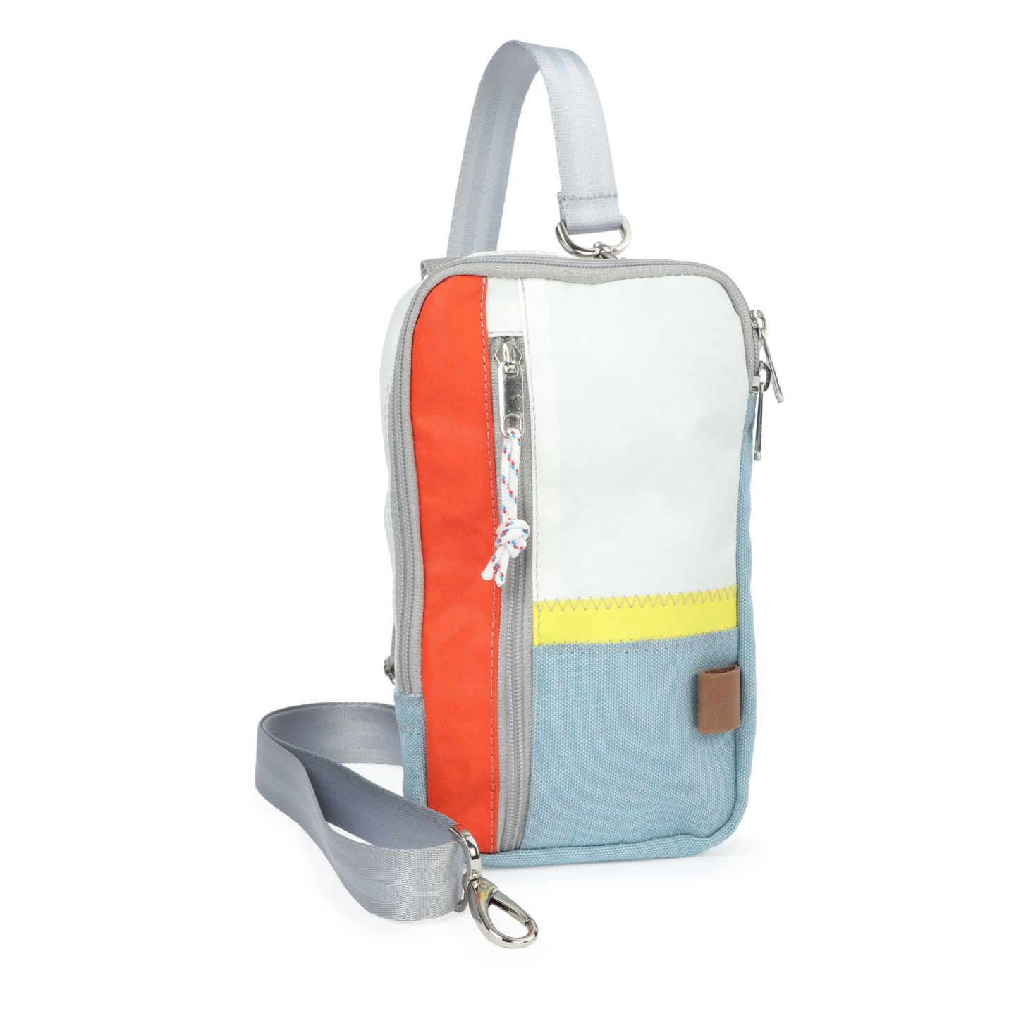Gürteltasche 360 Grad "Nautik" / Segeltuch weiß orange blau / Motiv WEEL Kollektion