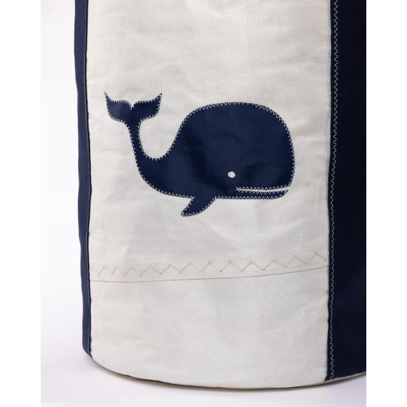 Wäschetonne "[Modell]" by 727 Sailbags / Segeltuch weiß / Wal Kollektion