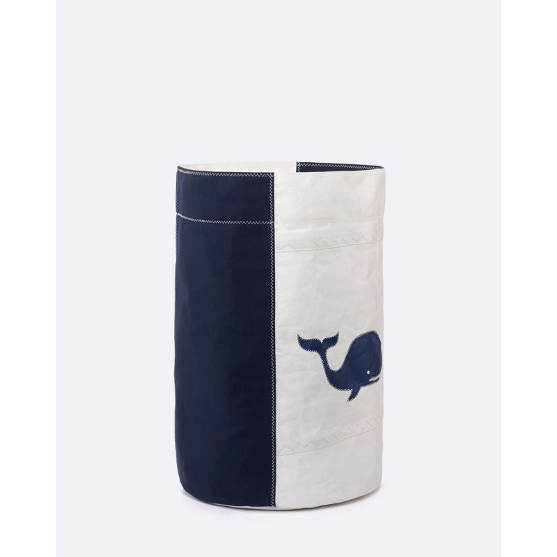 Wäschetonne "[Modell]" by 727 Sailbags / Segeltuch weiß / Wal Kollektion