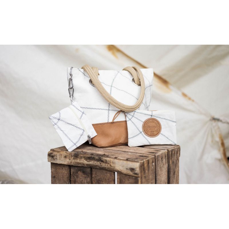 Geldbörse "Pocket" by 727 Sailbags / Segeltuch Belem / Leder