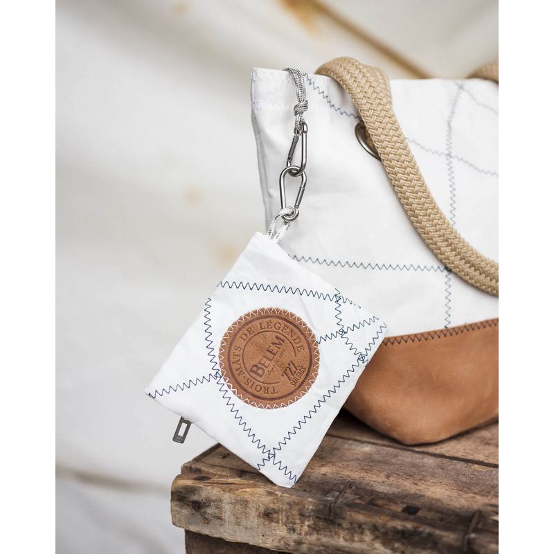 Geldbörse "Pocket" by 727 Sailbags / Segeltuch Belem / Leder