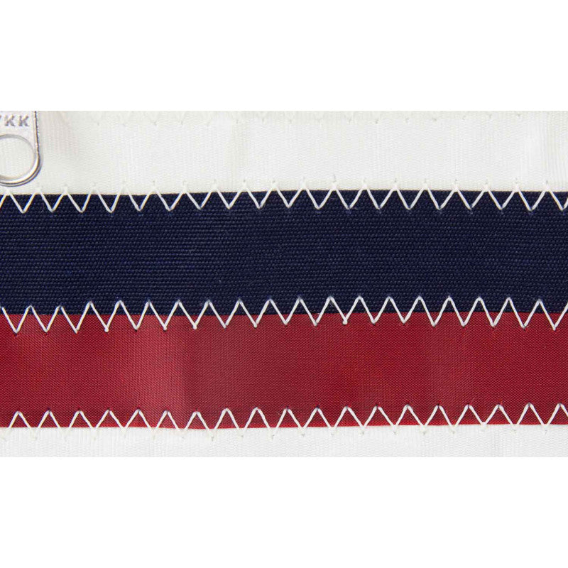Geldbörse "Pocket" by 727 Sailbags / Segeltuch weiß navy rot