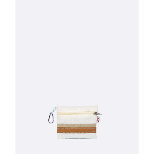 Geldbörse "Pocket" by 727 Sailbags / Segeltuch weiß / Leder / Leinen