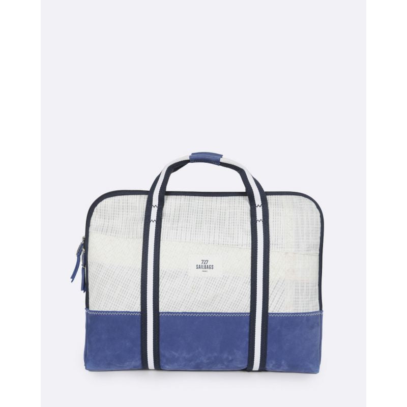 Businesstasche "[Modell]" by 727 Sailbags / Leder marineblau / Navy Kollektion
