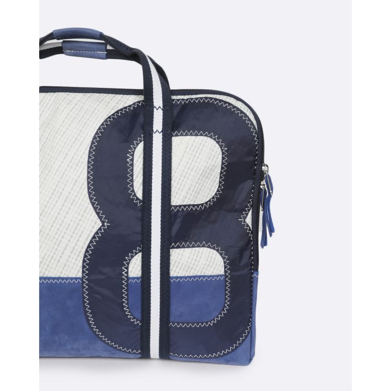 Businesstasche "[Modell]" by 727 Sailbags / Leder marineblau / Navy Kollektion