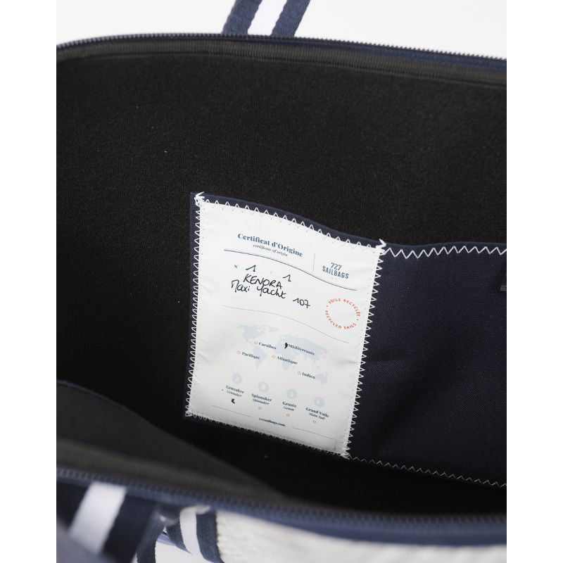 Businesstasche "[Modell]" by 727 Sailbags / Leder marineblau / Navy Kollektion
