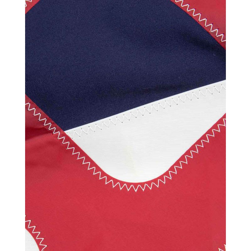 Sitzsack Sitzkissen Solo by 727 Sailbags / Segeltuch weiß navy / Motiv 8 navy