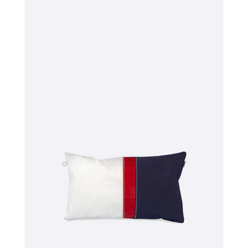 Sofakissen 30 x 50 cm "[Modell]" by 727 Sailbags / Spinnaker marineblau rot / Navy Kollektion