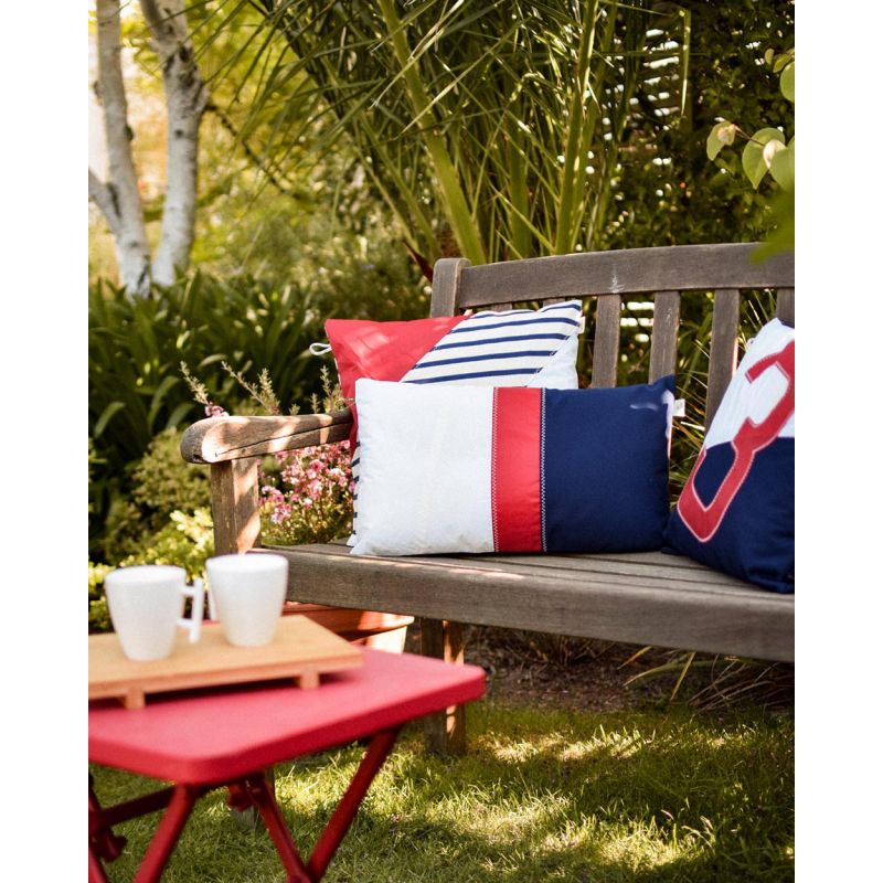 Sofakissen 30 x 50 cm "[Modell]" by 727 Sailbags / Spinnaker marineblau rot / Navy Kollektion