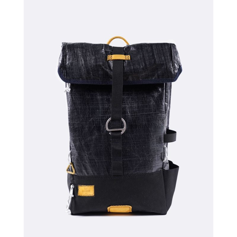 Rucksack "Dinghy" by 727 Sailbags / Segeltuch schwarz / Boden schwarz