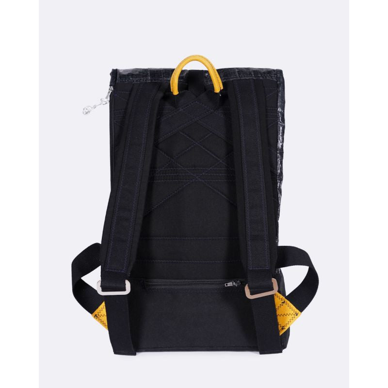 Rucksack "Dinghy" by 727 Sailbags / Segeltuch schwarz / Boden schwarz