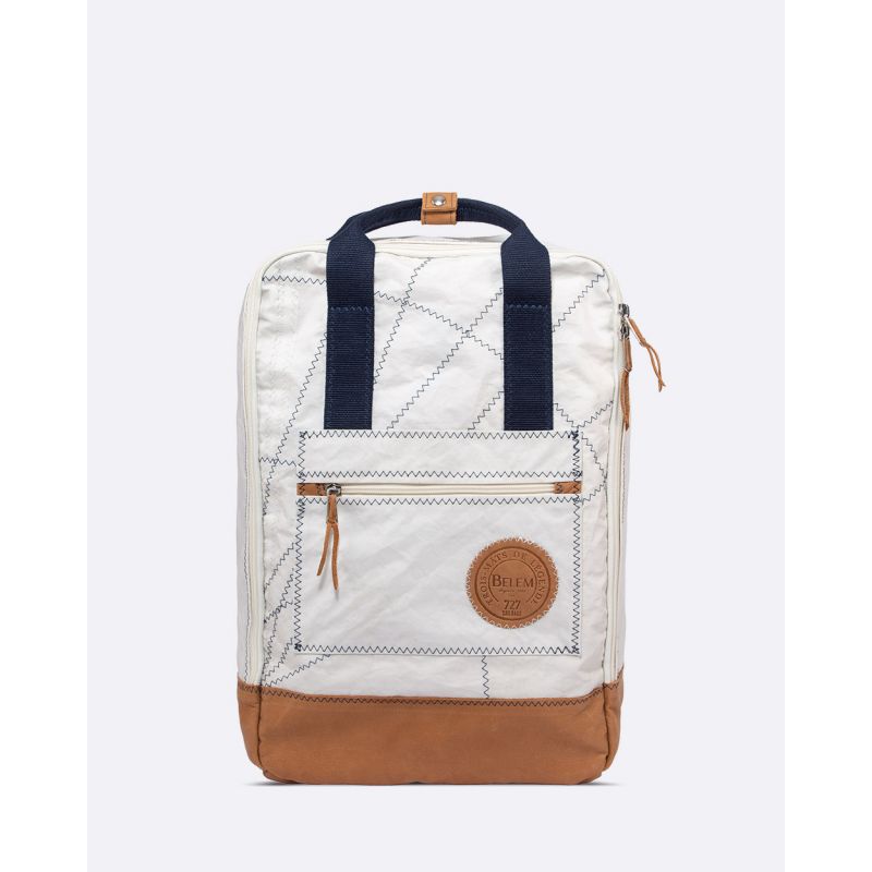 Rucksack "Wally" by 727 Sailbags / Segeltuch Belem / Boden Leder
