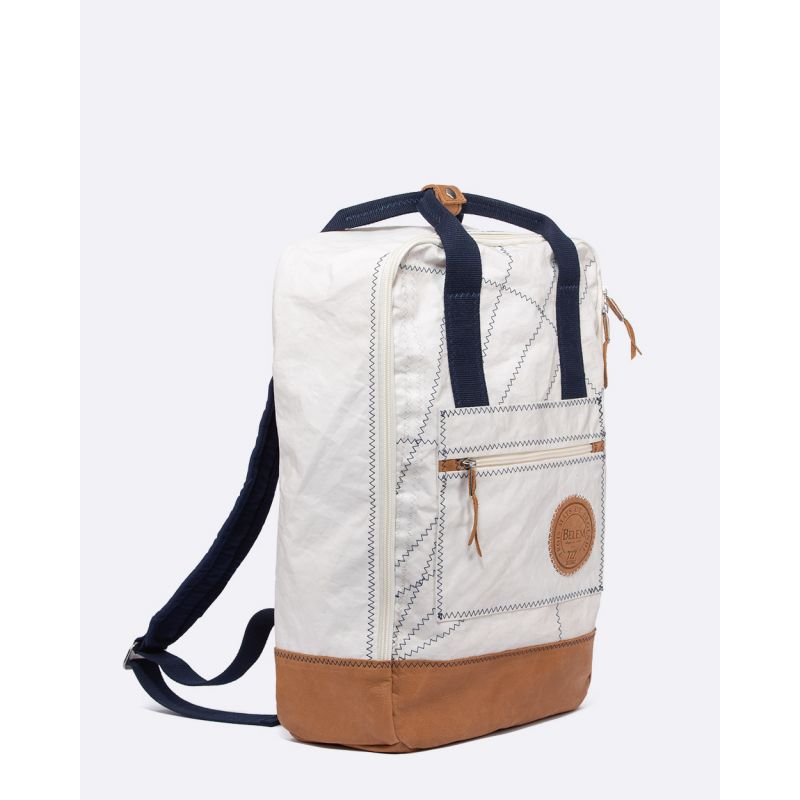 Rucksack "Wally" by 727 Sailbags / Segeltuch Belem / Boden Leder