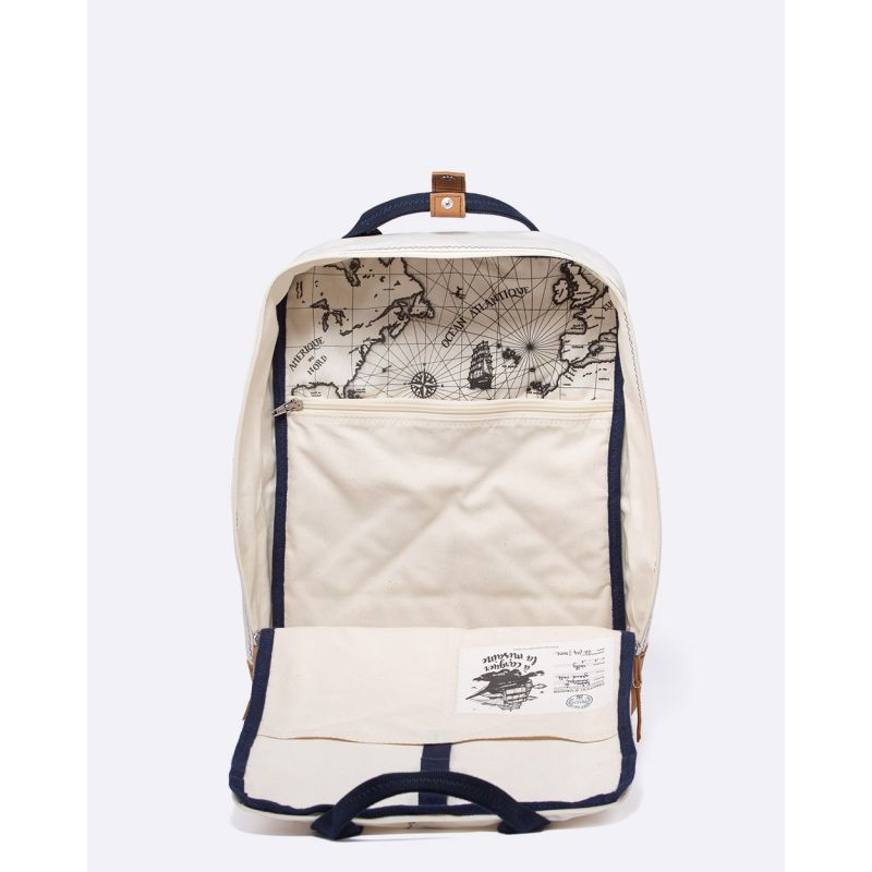 Rucksack "Wally" by 727 Sailbags / Segeltuch Belem / Boden Leder