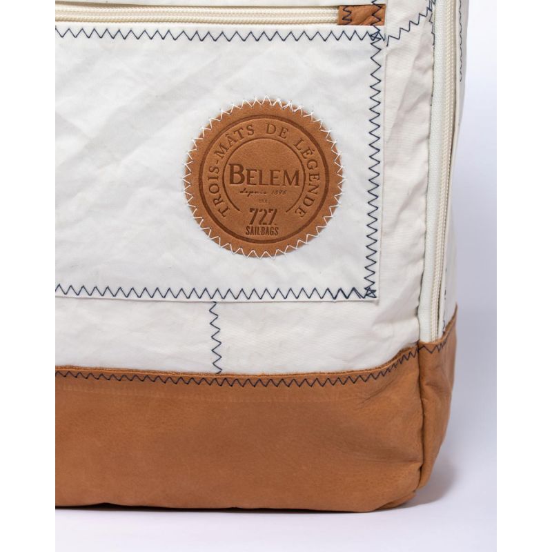 Rucksack "Wally" by 727 Sailbags / Segeltuch Belem / Boden Leder
