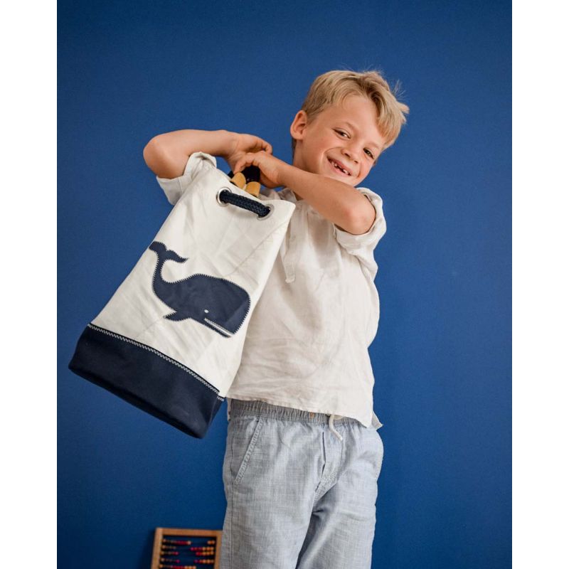 Seesack "Jack" by 727 Sailbags / Segeltuch weiß / Wal Kollektion