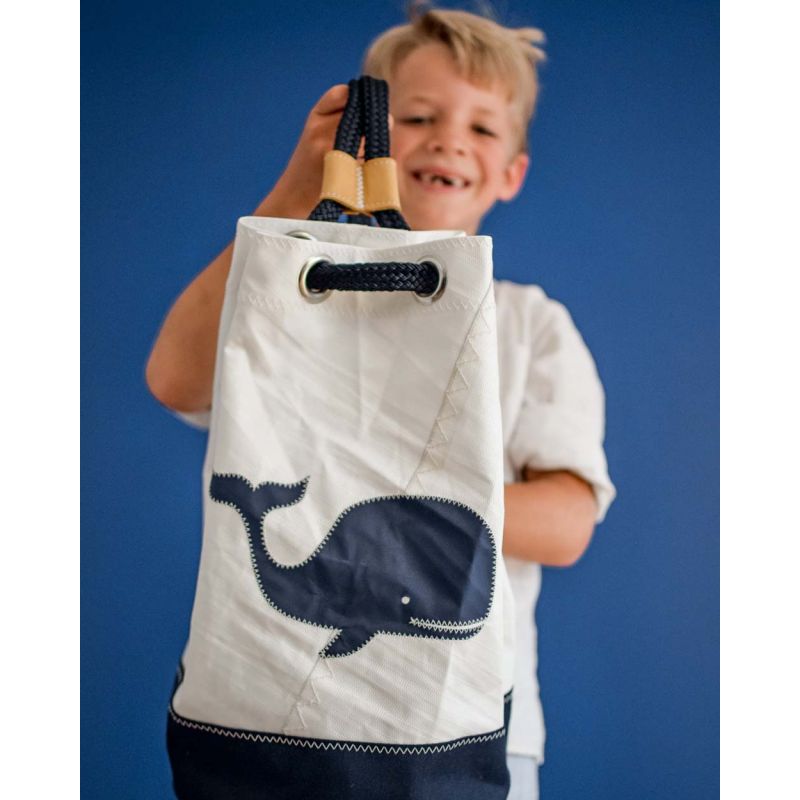 Seesack "Jack" by 727 Sailbags / Segeltuch weiß / Wal Kollektion