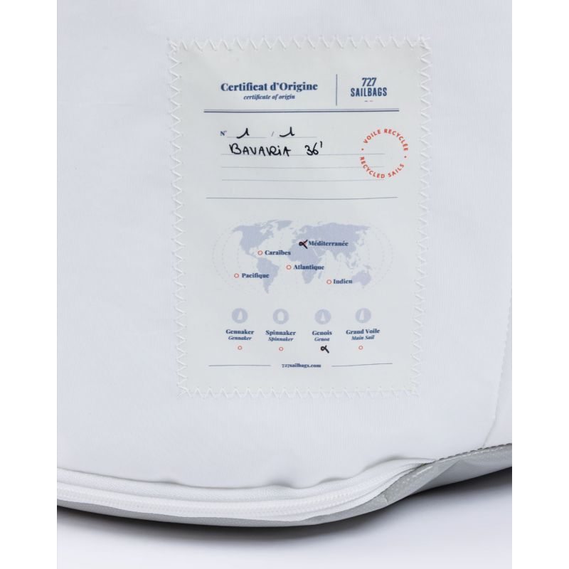 Sitzsack Sitzkissen "Solo" by 727 Sailbags / Segeltuch weiß / Meeresanker Kollektion
