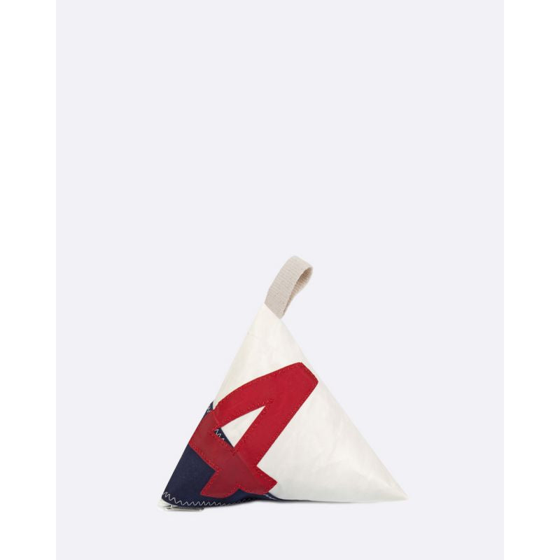 Türstopper "Berlingo" by 727 Sailbags / Segeltuch weiß navy / Motiv 4 rot