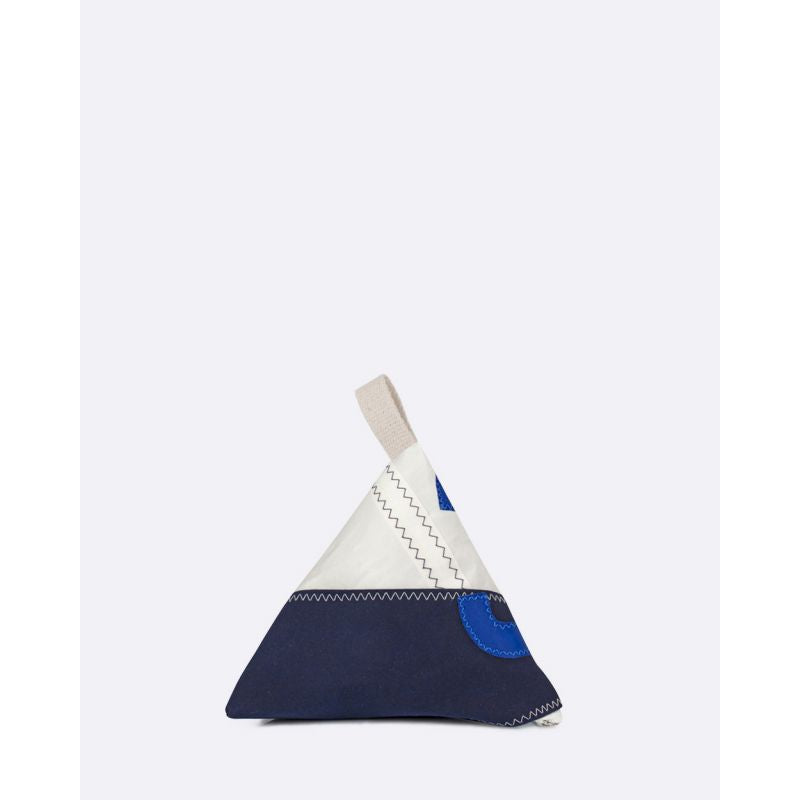 Türstopper "Berlingo" by 727 Sailbags / Segeltuch weiß navy / Motiv 3 blau
