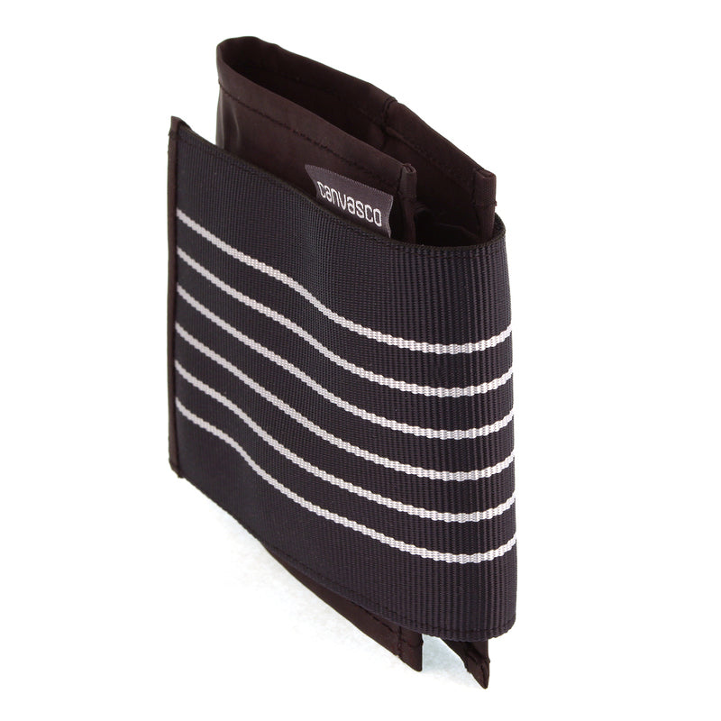 Geldbörse CANVASCO "Wallet" / Segeltuch schwarz / Klett schwarz-weiß
