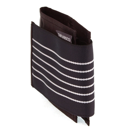 Geldbörse CANVASCO "Wallet" / Segeltuch schwarz / Klett schwarz-weiß