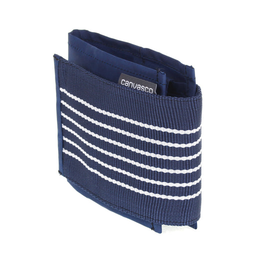 Geldbörse CANVASCO "Wallet" / Segeltuch blau / Klett blau-weiß