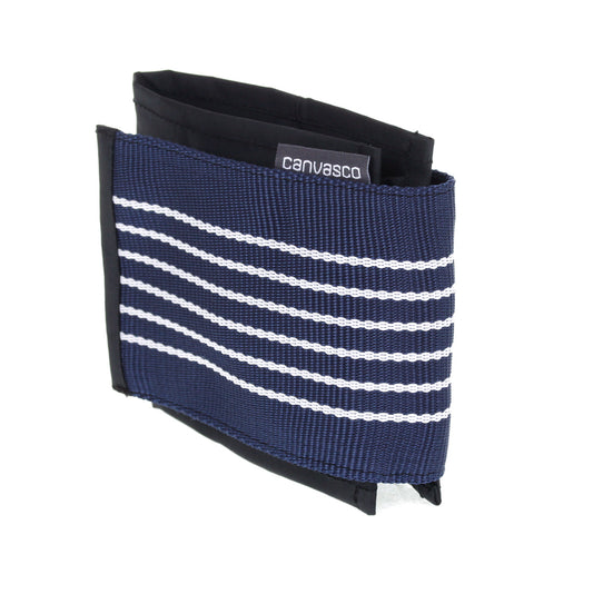 Geldbörse CANVASCO "Wallet" / Segeltuch schwarz / Klett blau-weiß