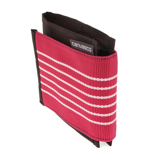 Geldbörse CANVASCO "Wallet" / Segeltuch schwarz / Klett pink-weiß