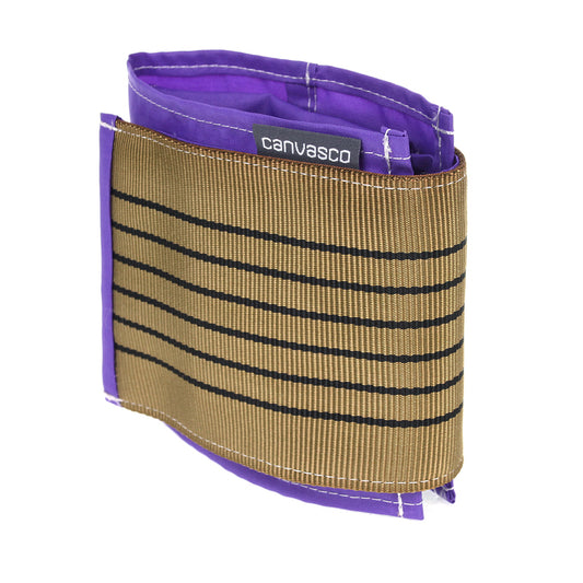 Geldbörse CANVASCO "Wallet" / Segeltuch lila / Klett vintage-gold