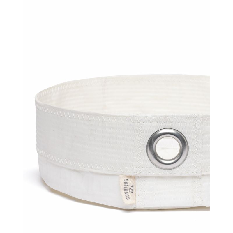 Tischkorb "[Modell] M" by 727 Sailbags / Segeltuch weiß