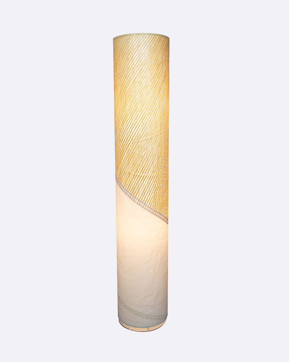 Säulenlampe by 727 Sailbags / Segeltuch weiß gold